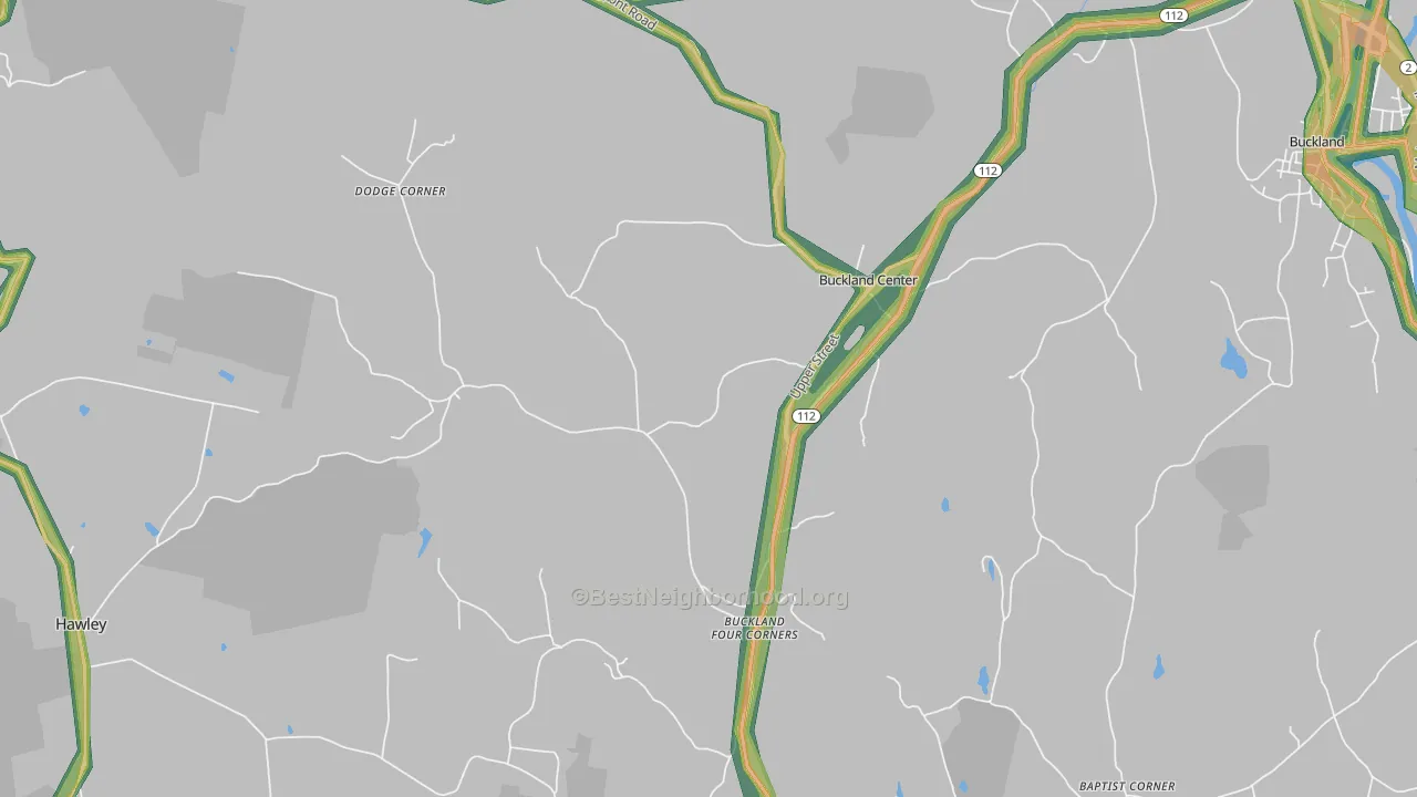 01338, MA Map of Noise Levels in 01338
