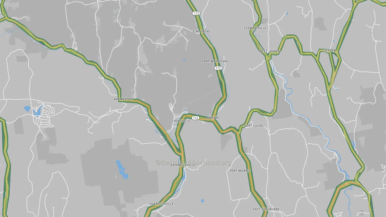 01340, MA Map of Noise Levels in 01340