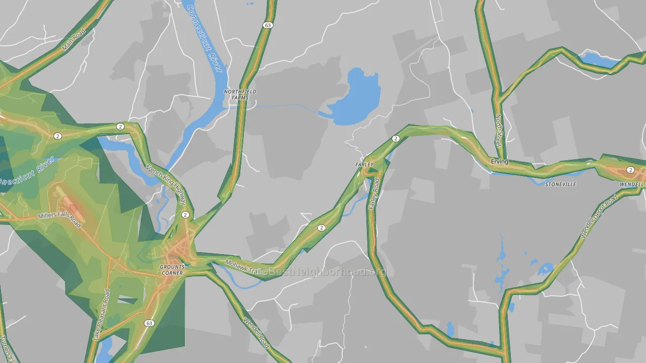 01344, MA Map of Noise Levels in 01344