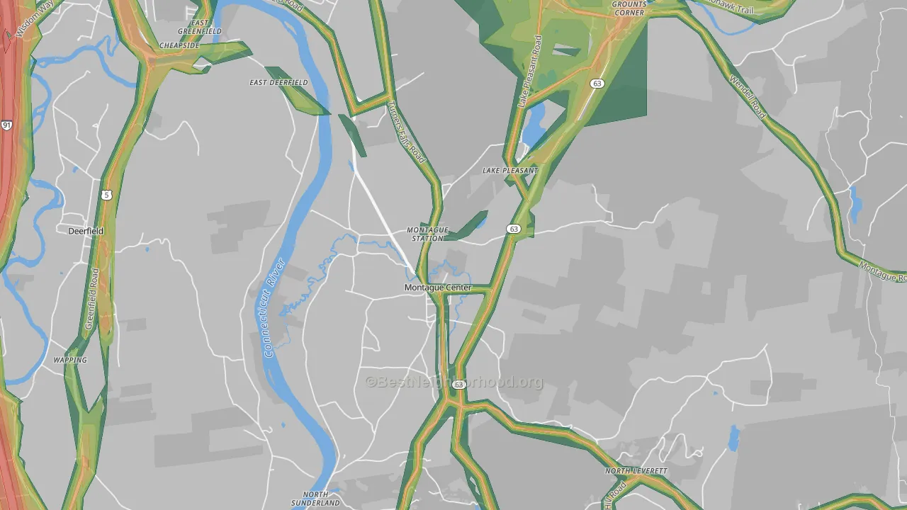 01351, MA Map of Noise Levels in 01351