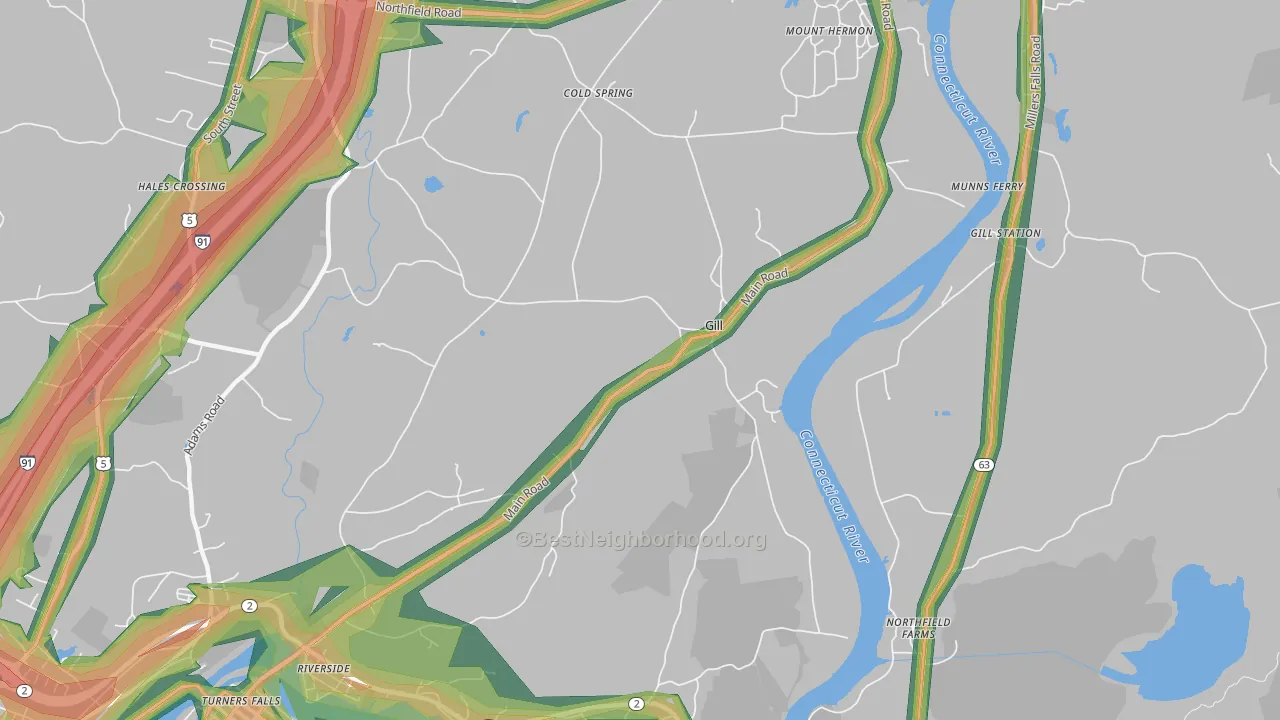 01354, MA Map of Noise Levels in 01354