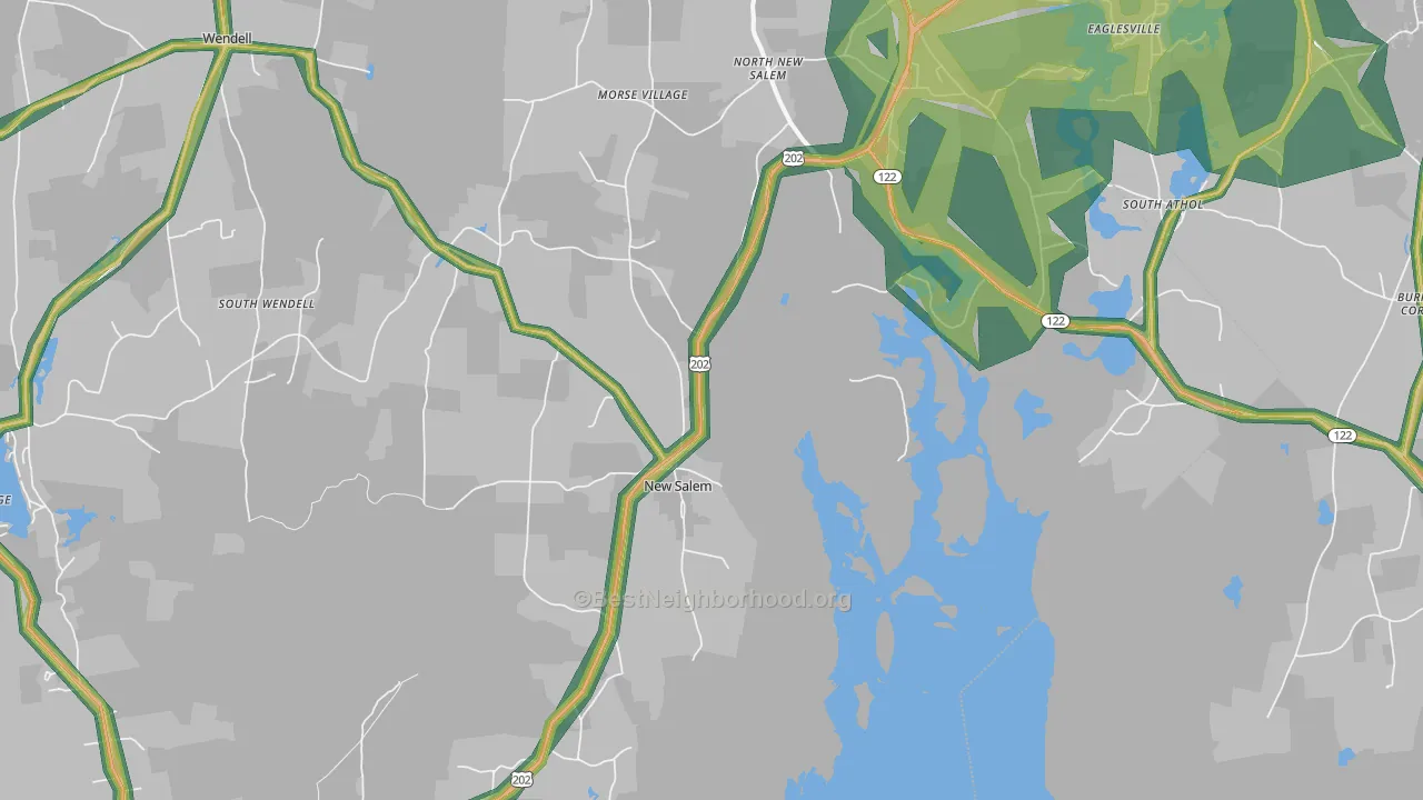 01355, MA Map of Noise Levels in 01355