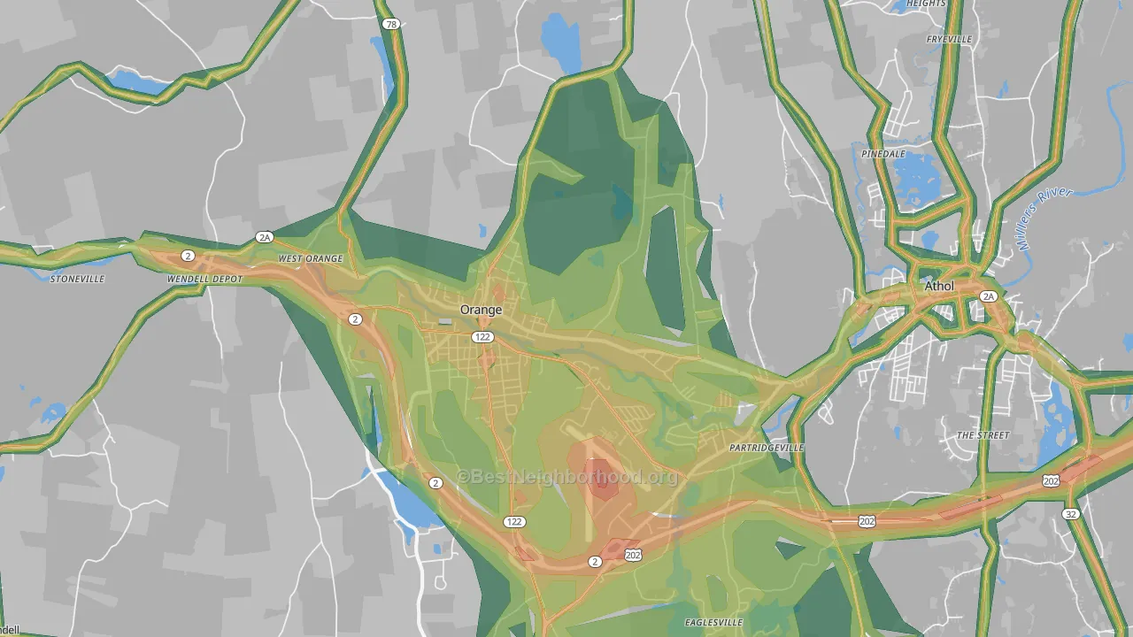 01364, MA Map of Noise Levels in 01364