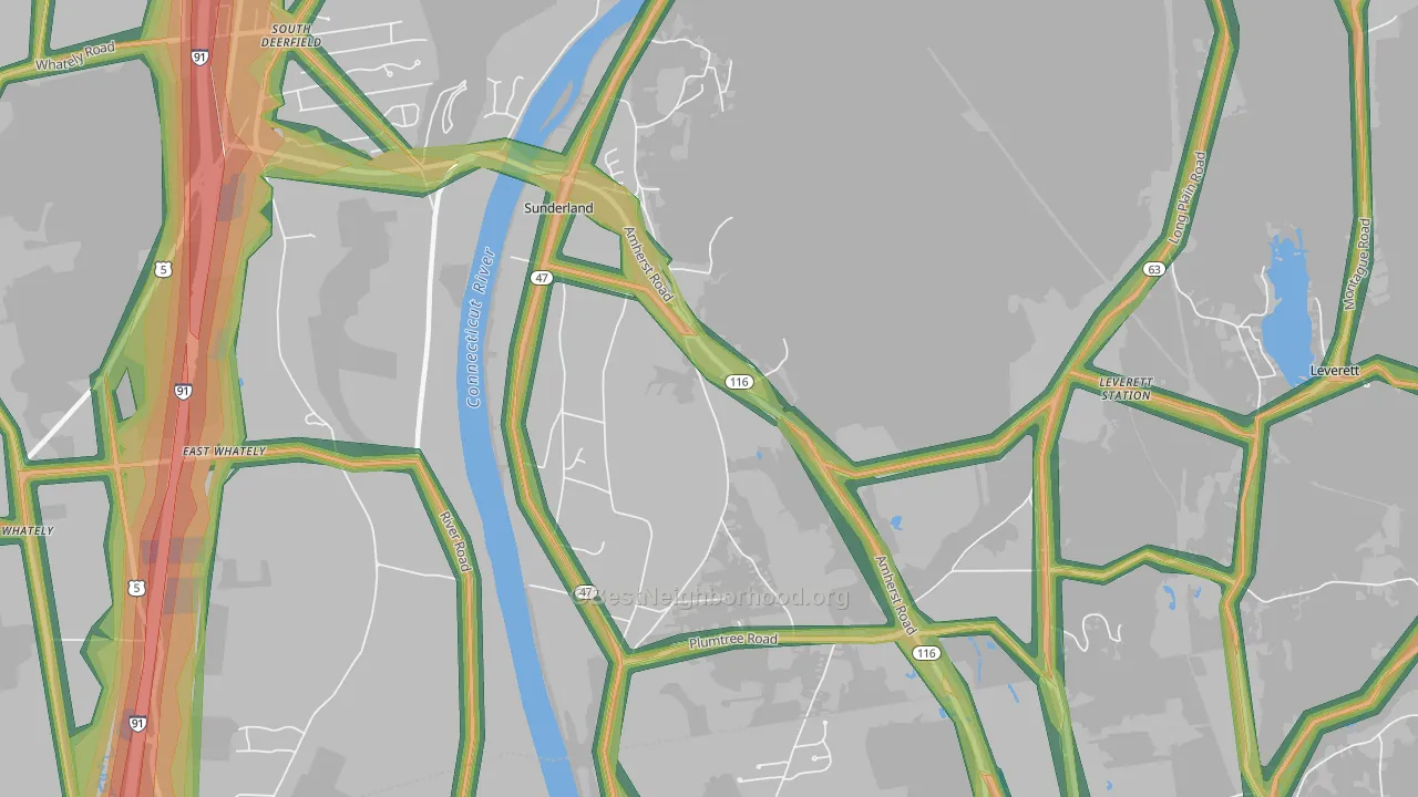 01375, MA Map of Noise Levels in 01375