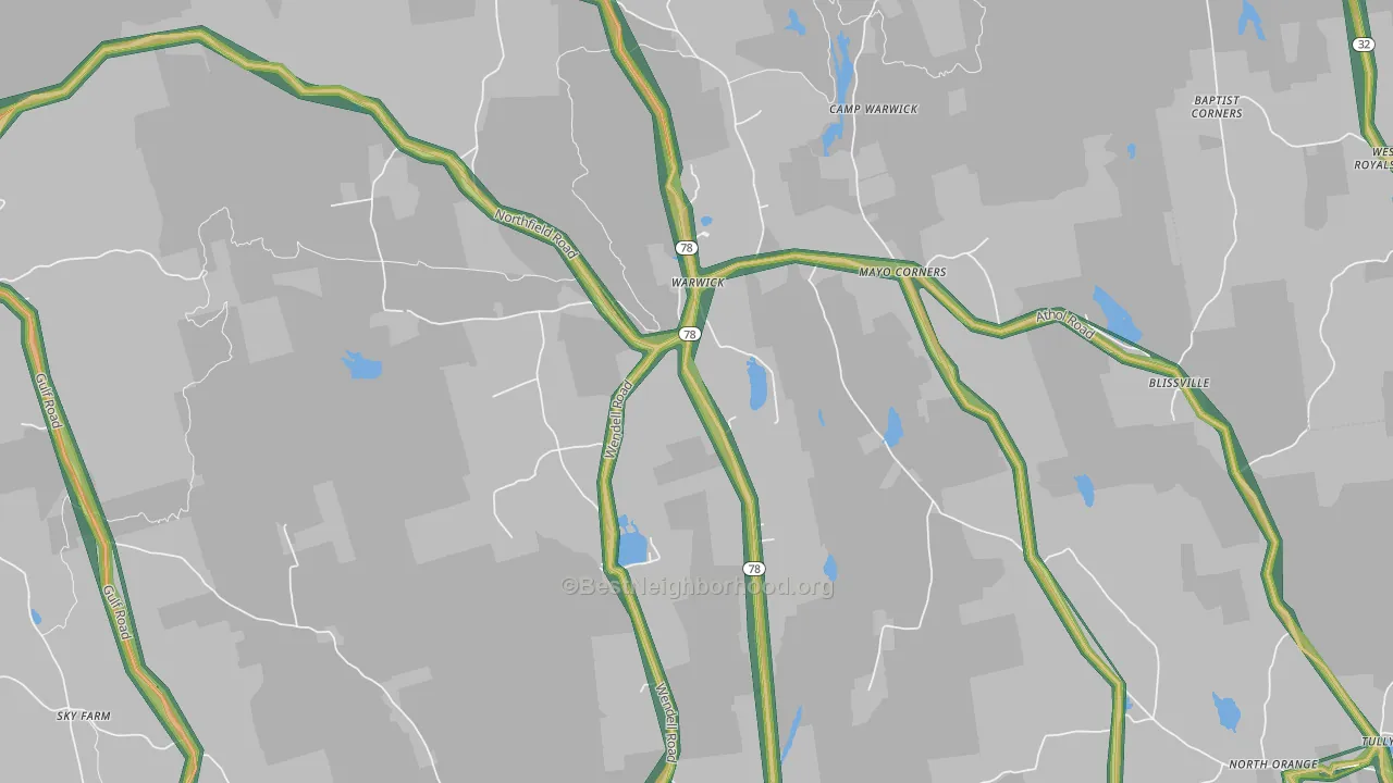 01378, MA Map of Noise Levels in 01378