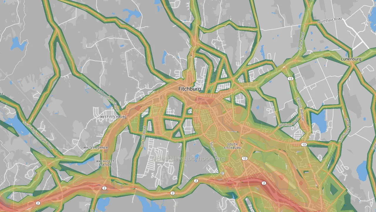 01420, MA Map of Noise Levels in 01420