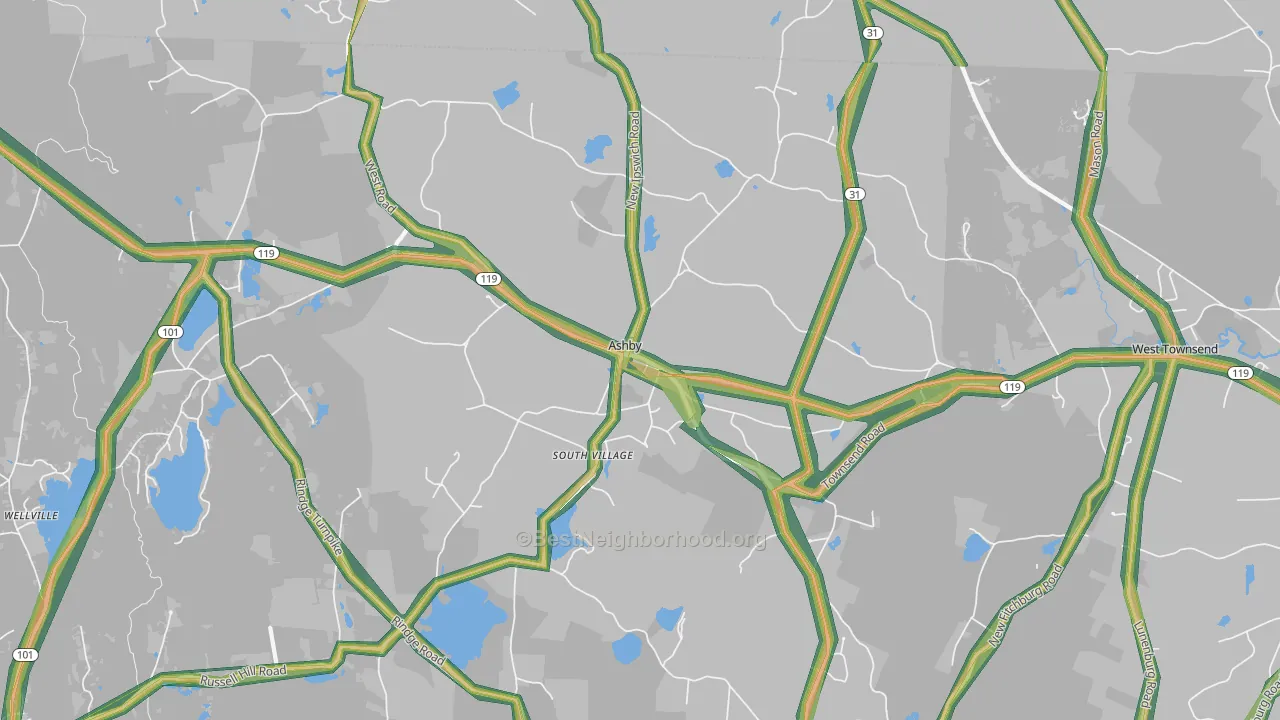 01431, MA Map of Noise Levels in 01431