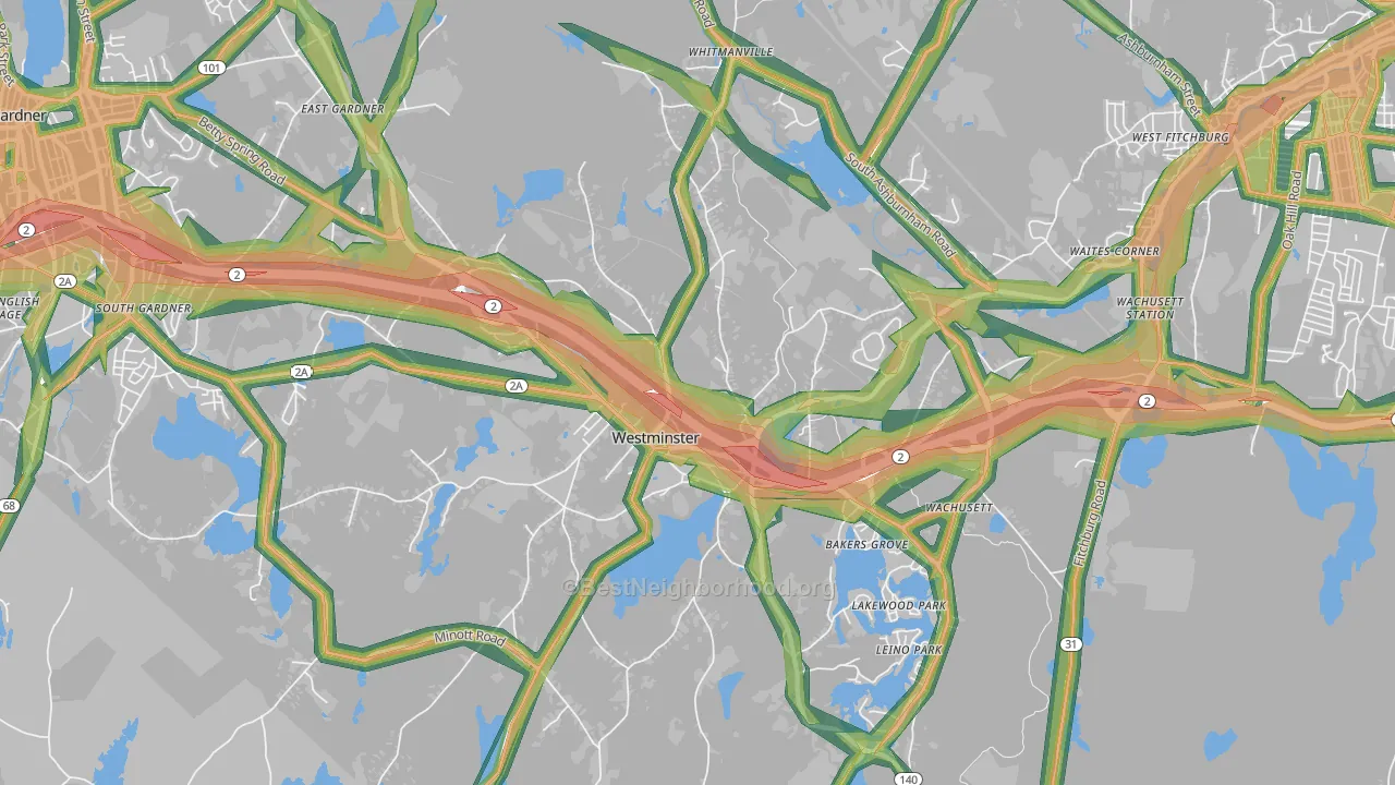 01473, MA Map of Noise Levels in 01473