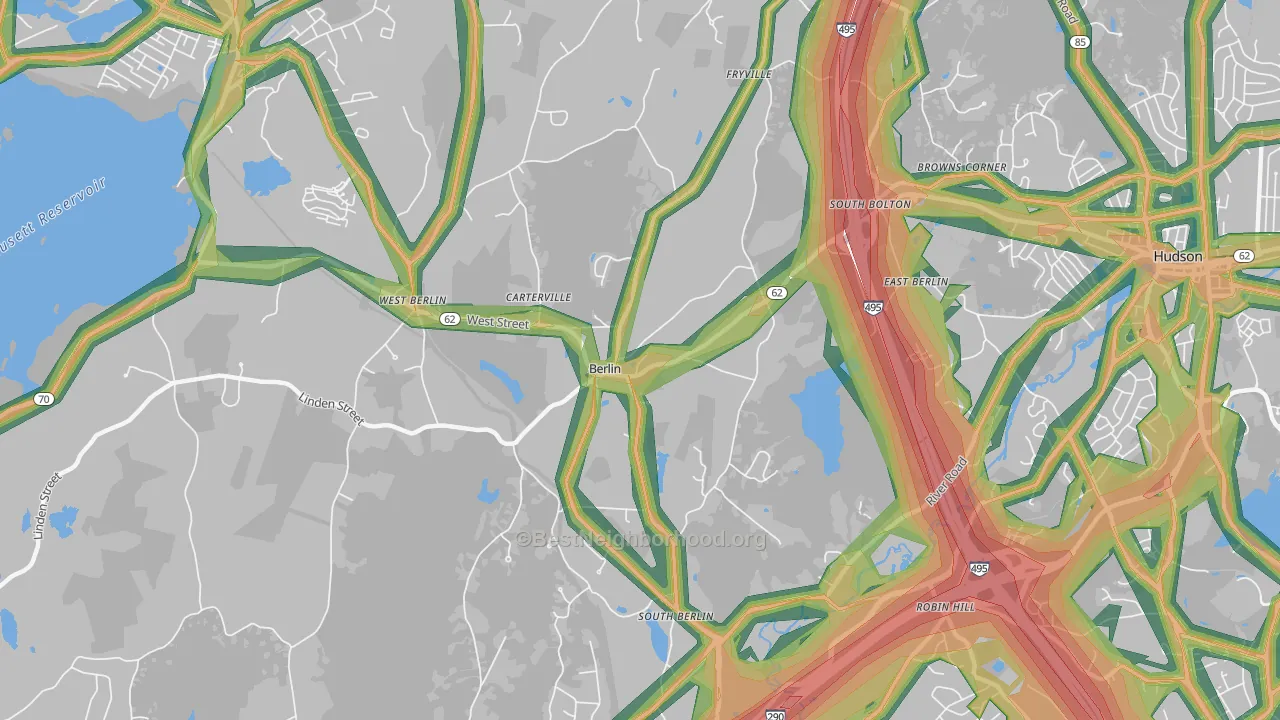 01503, MA Map of Noise Levels in 01503