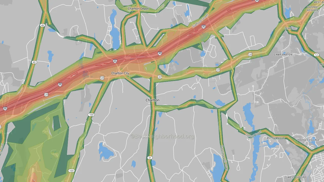 01507, MA Map of Noise Levels in 01507