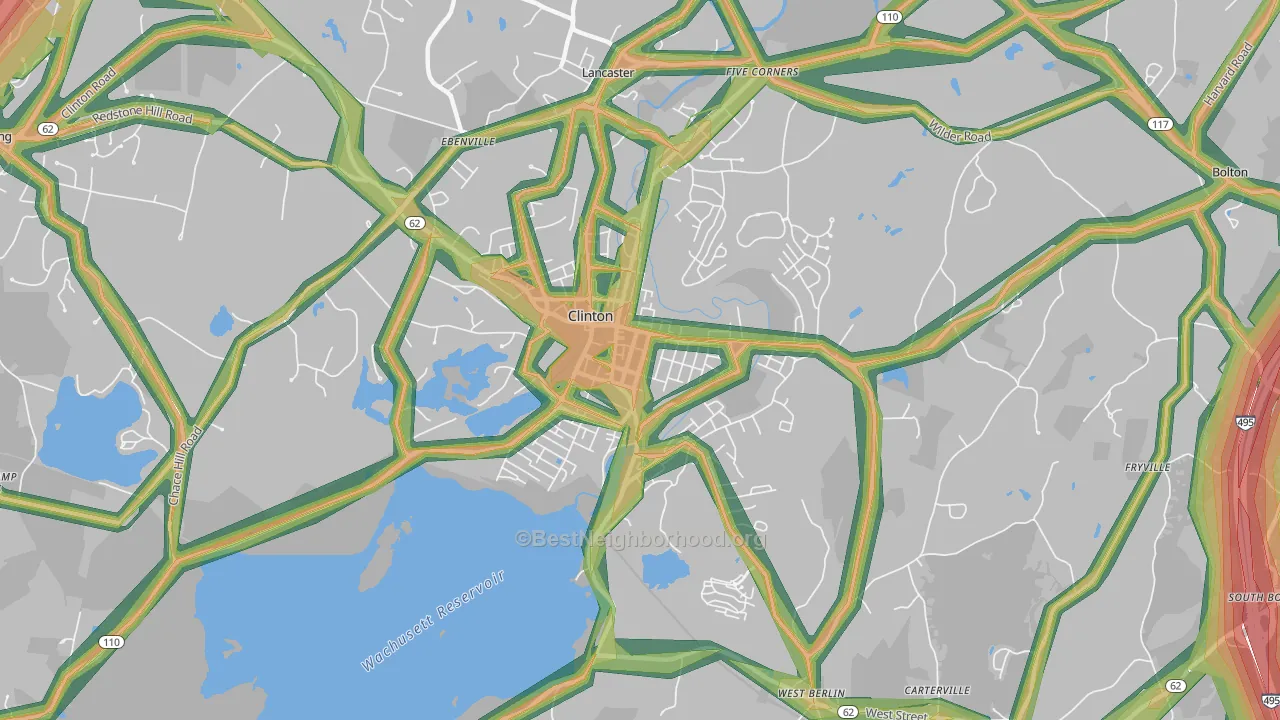 01510, MA Map of Noise Levels in 01510