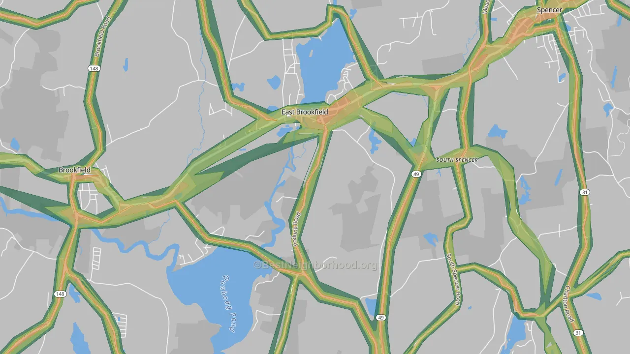 01515, MA Map of Noise Levels in 01515