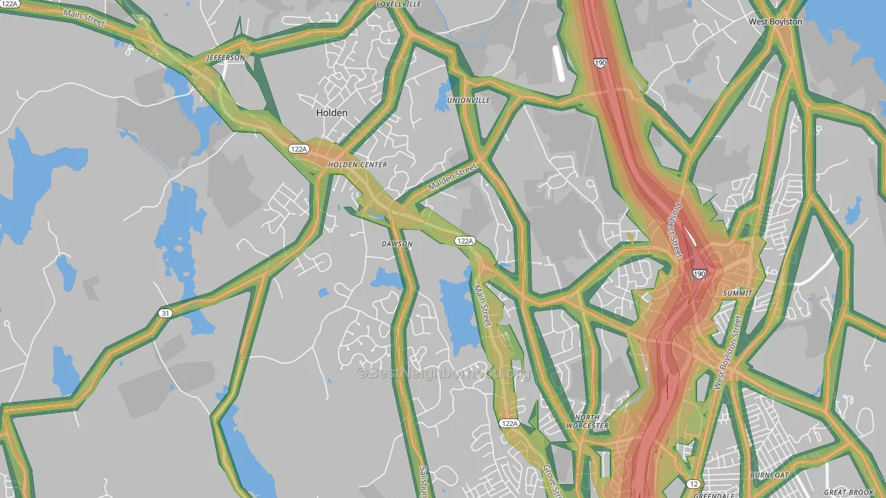 01520, MA Map of Noise Levels in 01520