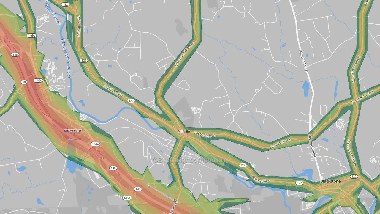 01529, MA Map of Noise Levels in 01529
