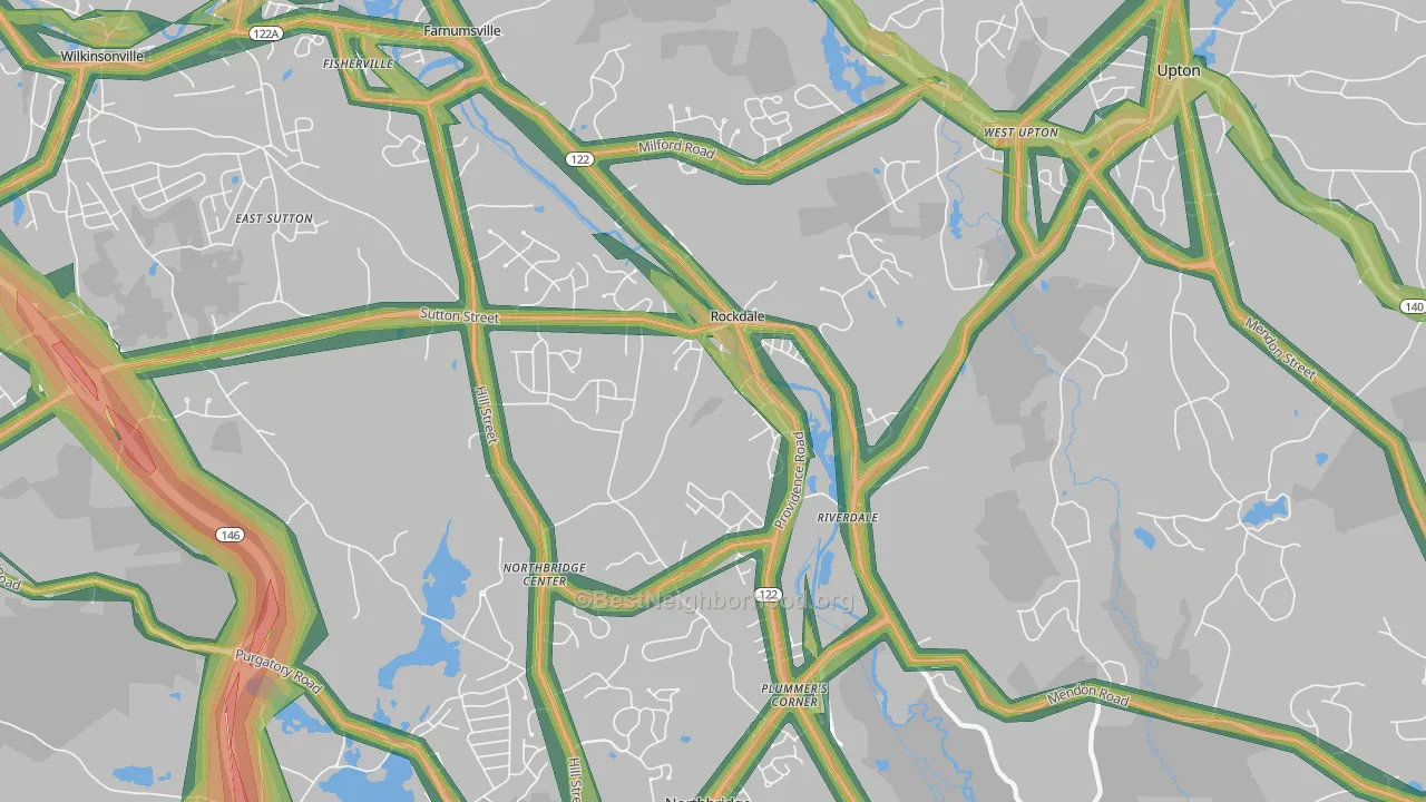 01534, MA Map of Noise Levels in 01534