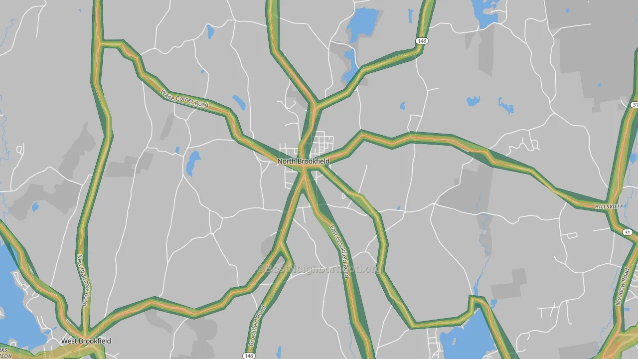 01535, MA Map of Noise Levels in 01535