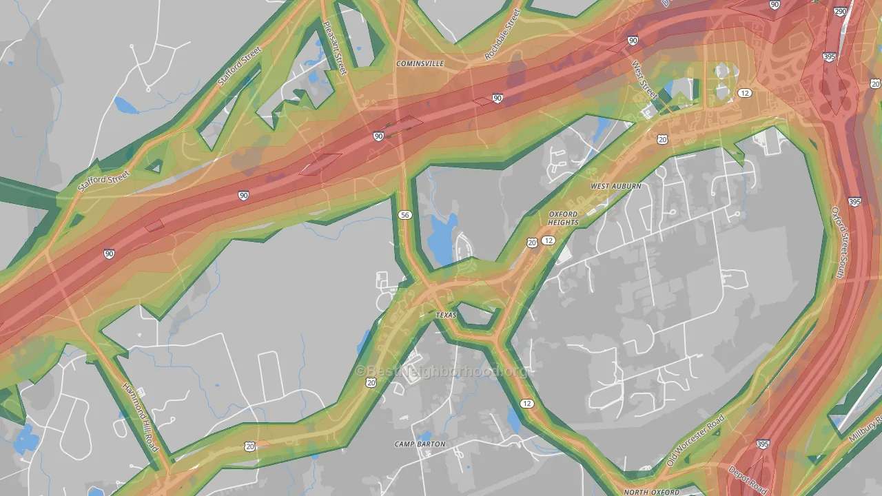 01537, MA Map of Noise Levels in 01537