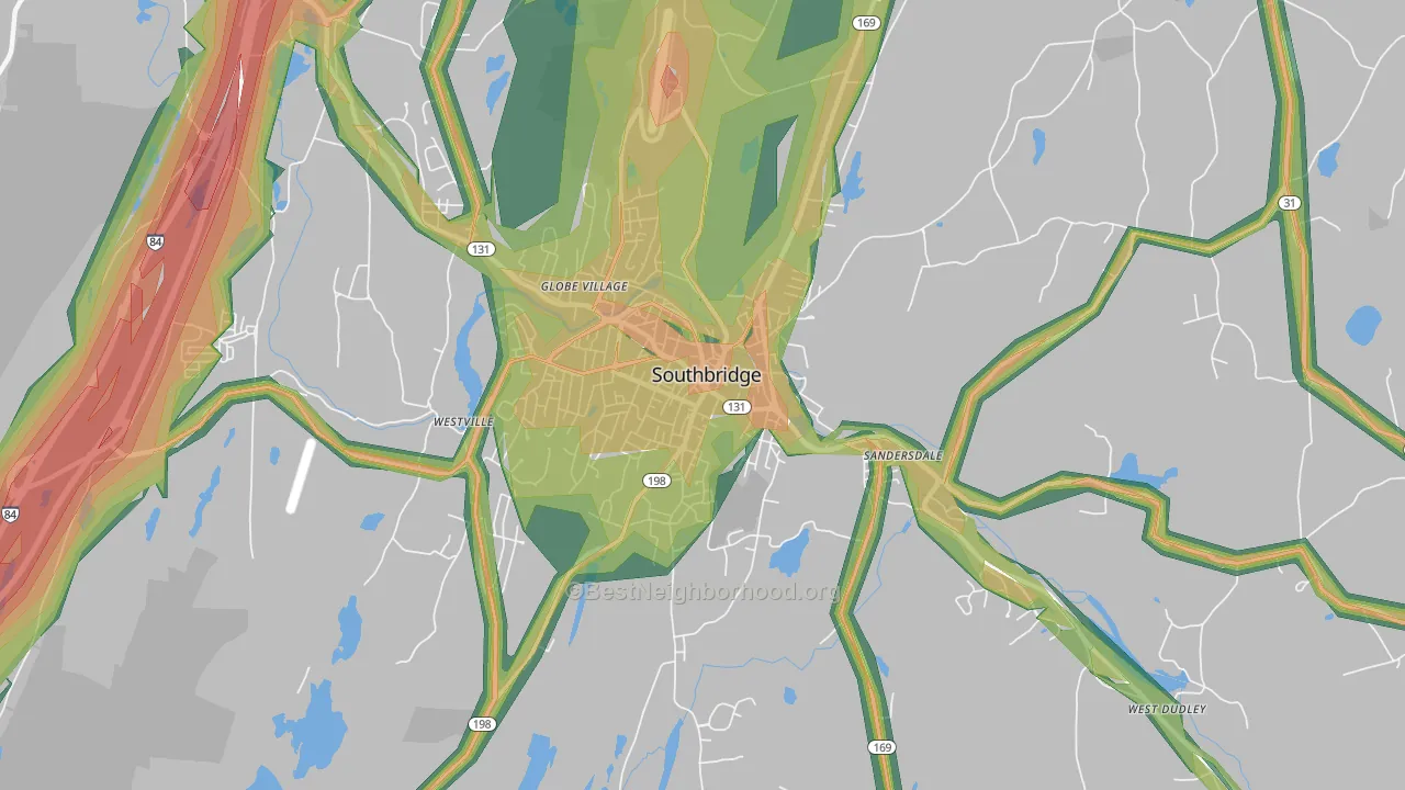 01550, MA Map of Noise Levels in 01550