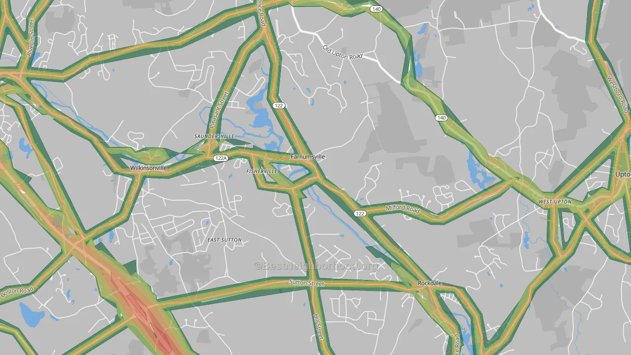 01560, MA Map of Noise Levels in 01560