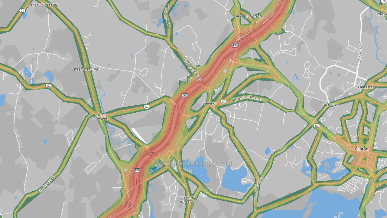 01564, MA Map of Noise Levels in 01564