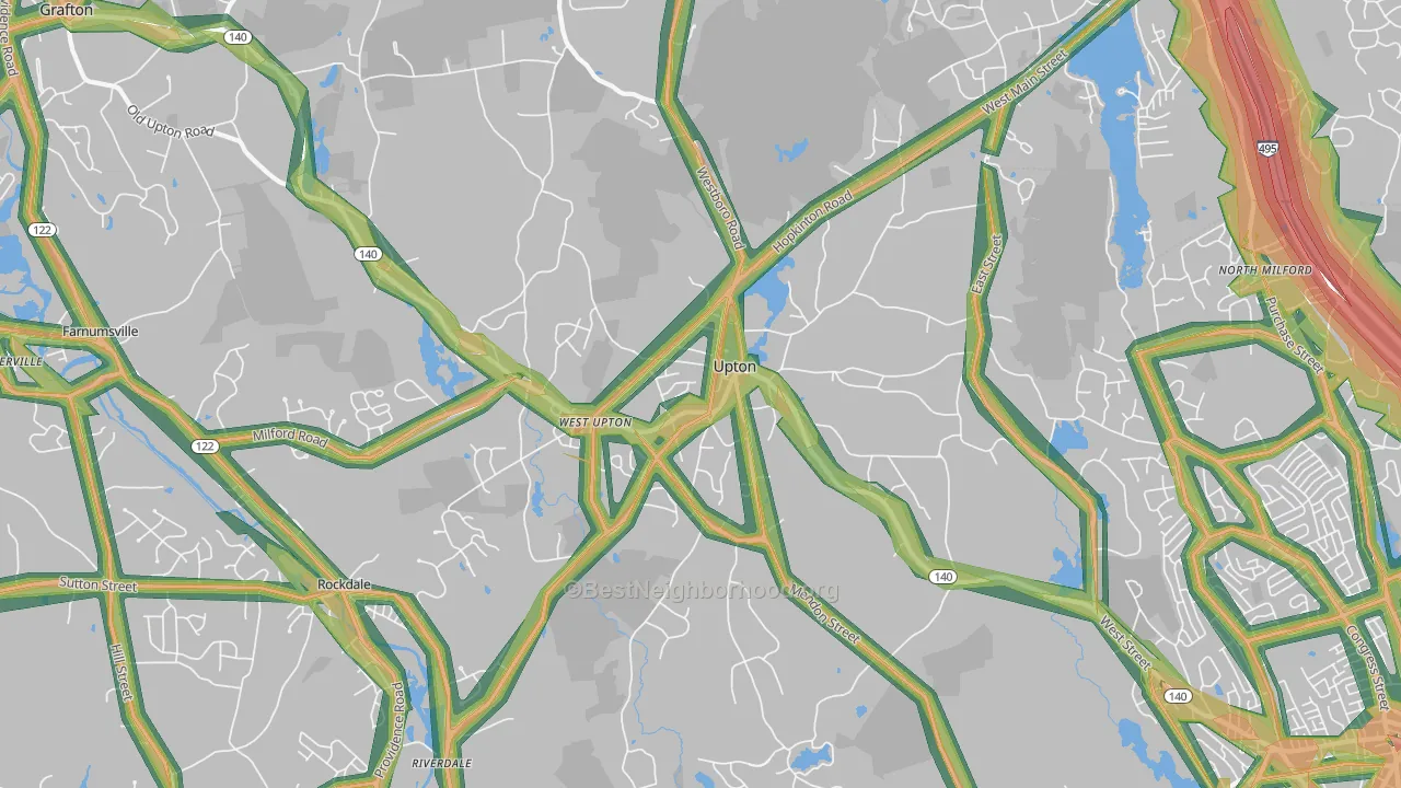 01568, MA Map of Noise Levels in 01568