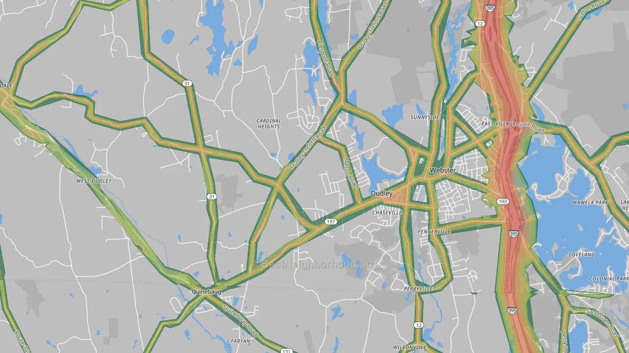 01571, MA Map of Noise Levels in 01571