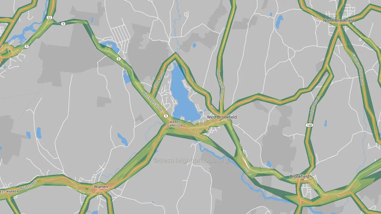 01585, MA Map of Noise Levels in 01585