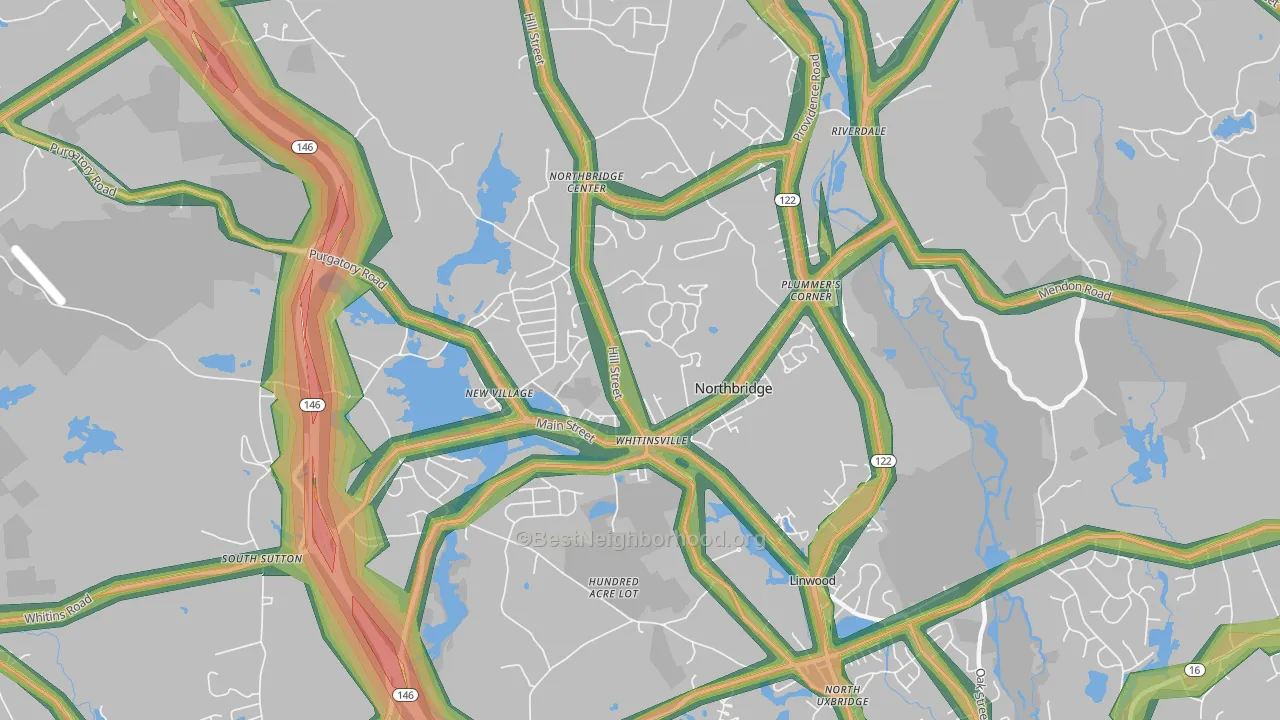 01588, MA Map of Noise Levels in 01588