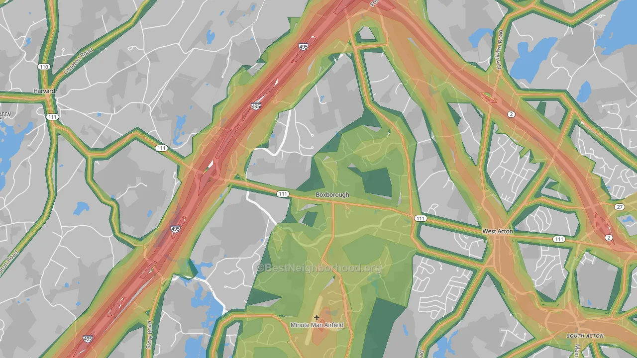 01719, MA Map of Noise Levels in 01719