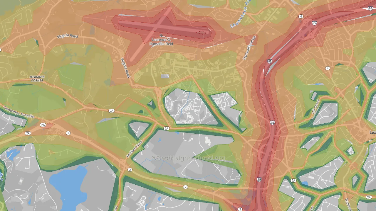 01731, MA Map of Noise Levels in 01731