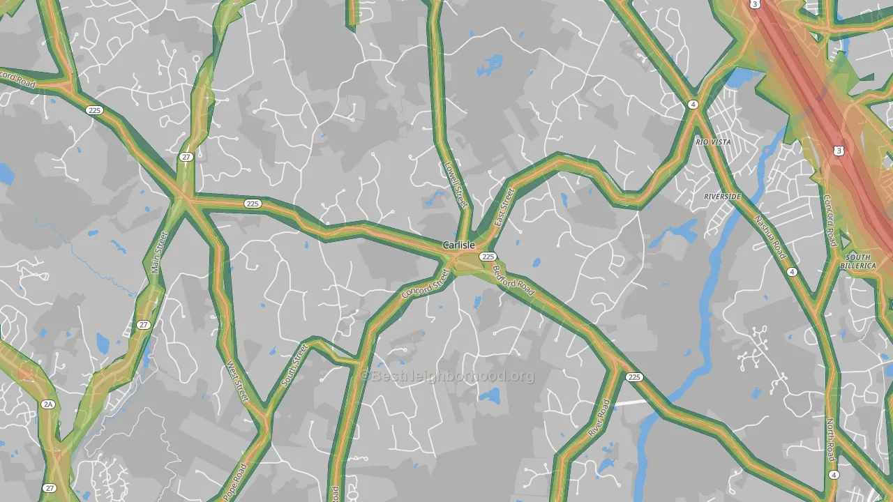 01741, MA Map of Noise Levels in 01741