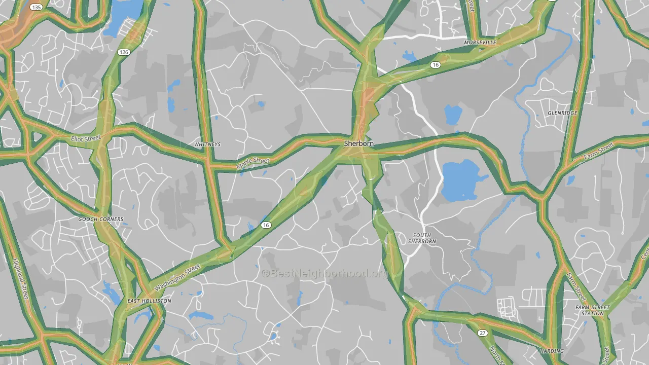 01770, MA Map of Noise Levels in 01770