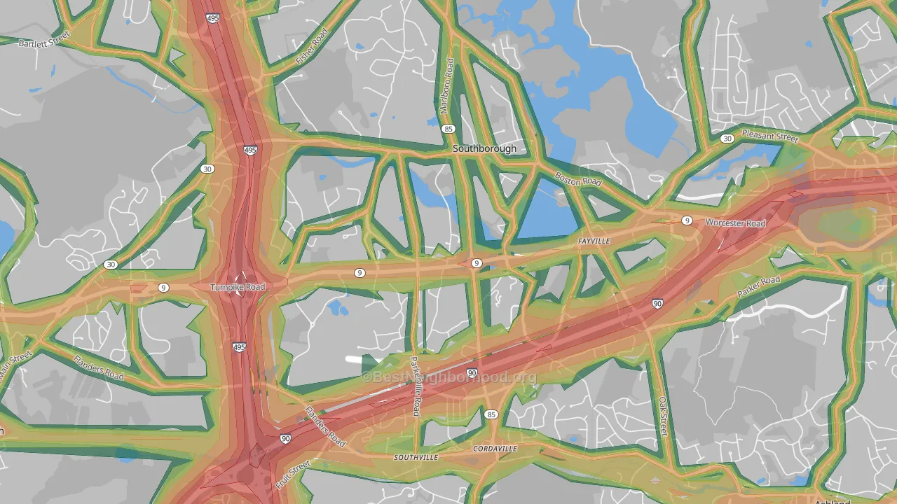 01772, MA Map of Noise Levels in 01772
