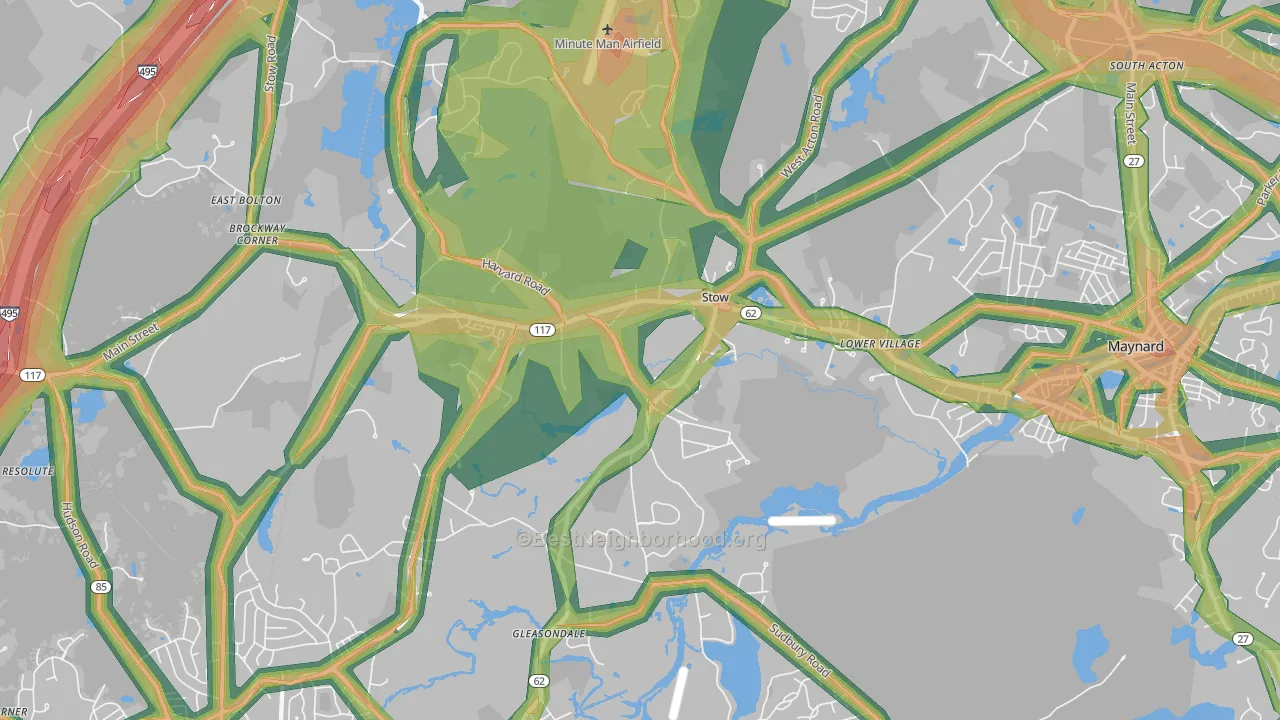 01775, MA Map of Noise Levels in 01775