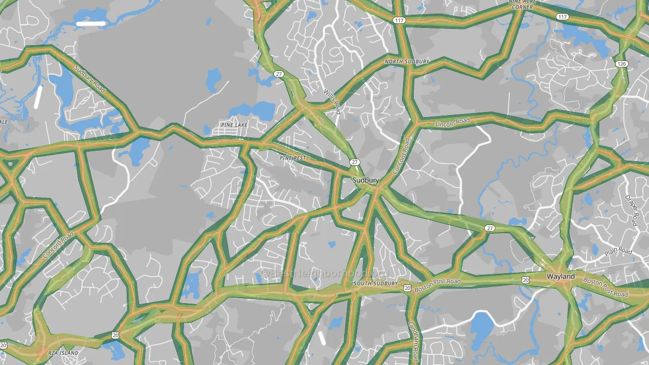 01776, MA Map of Noise Levels in 01776