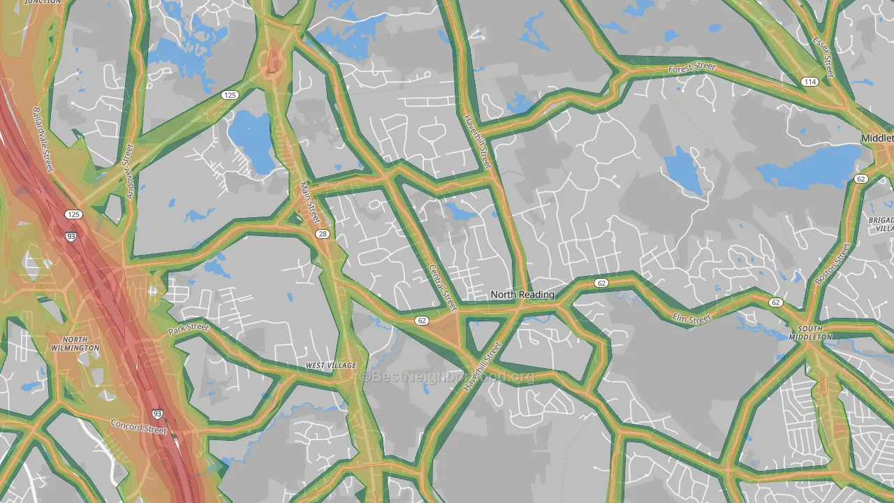 01864, MA Map of Noise Levels in 01864