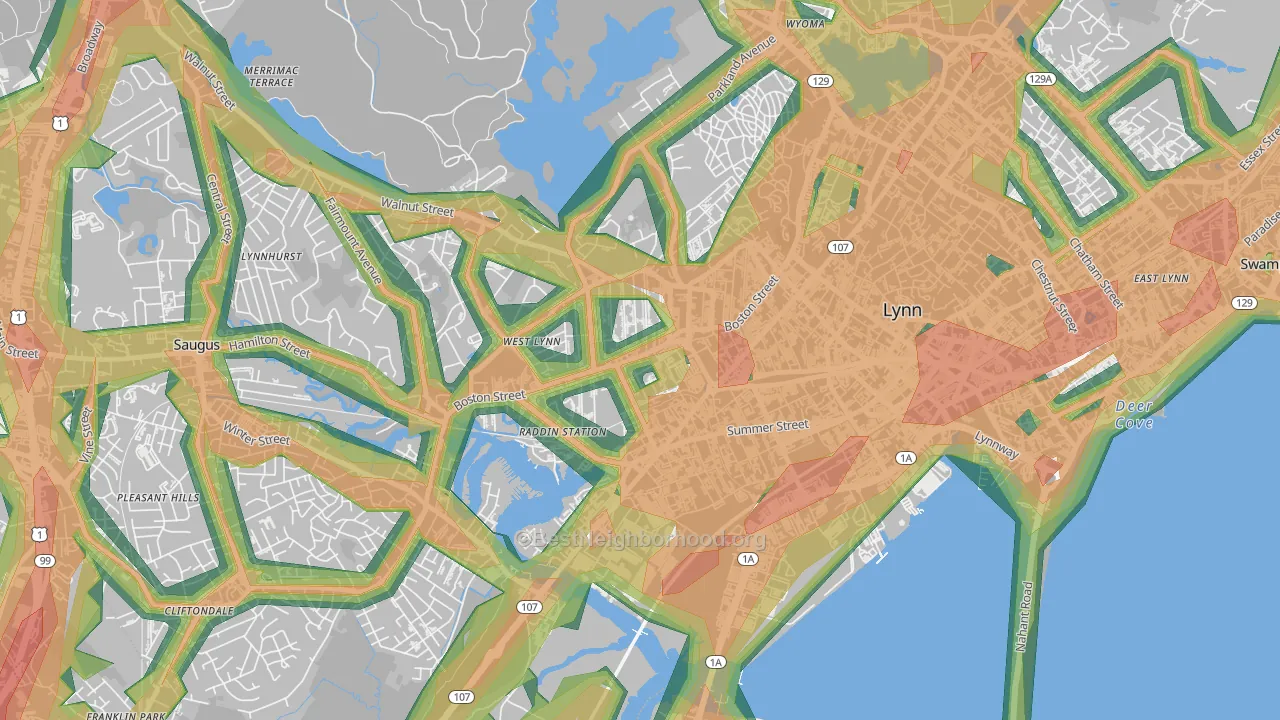 01905, MA Map of Noise Levels in 01905