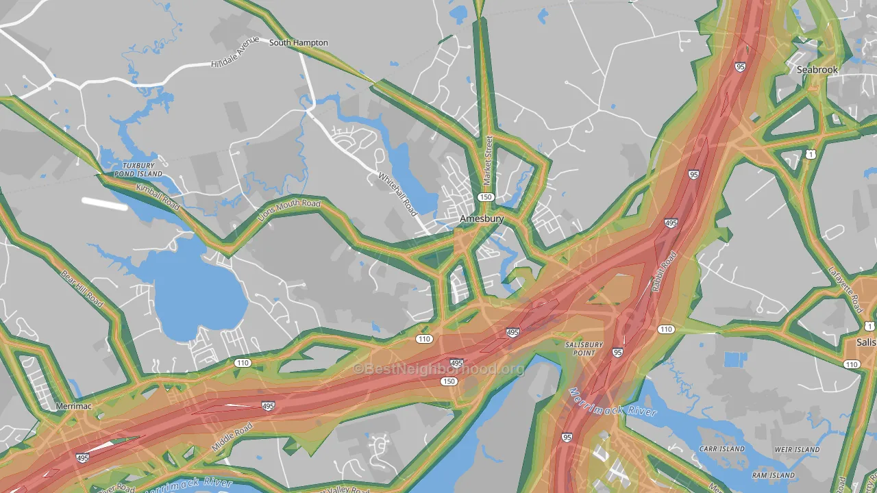 01913, MA Map of Noise Levels in 01913