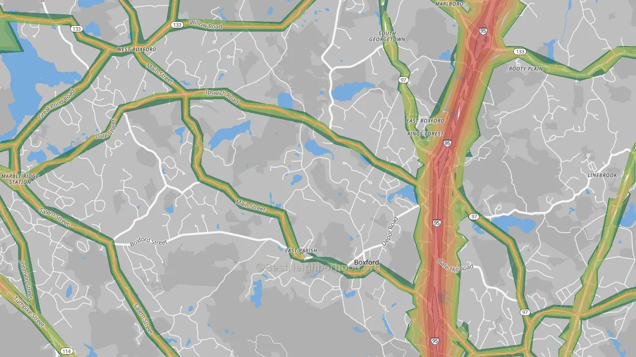01921, MA Map of Noise Levels in 01921