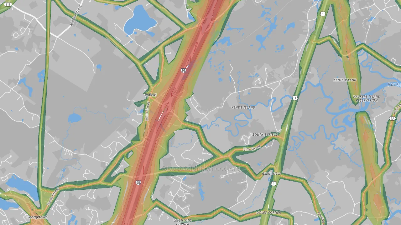 01922, MA Map of Noise Levels in 01922