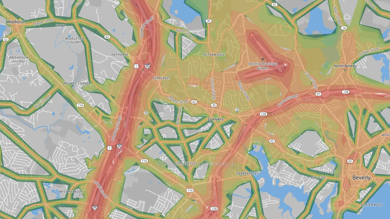 01923, MA Map of Noise Levels in 01923