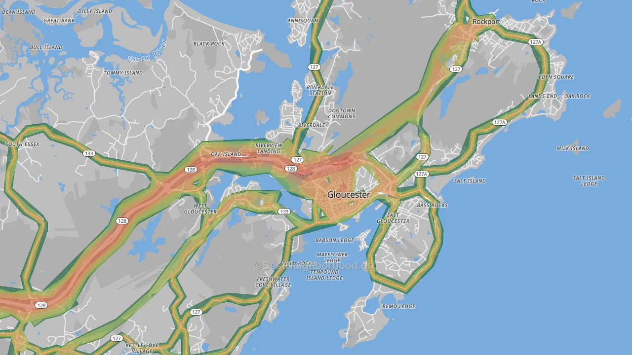 01930, MA Map of Noise Levels in 01930