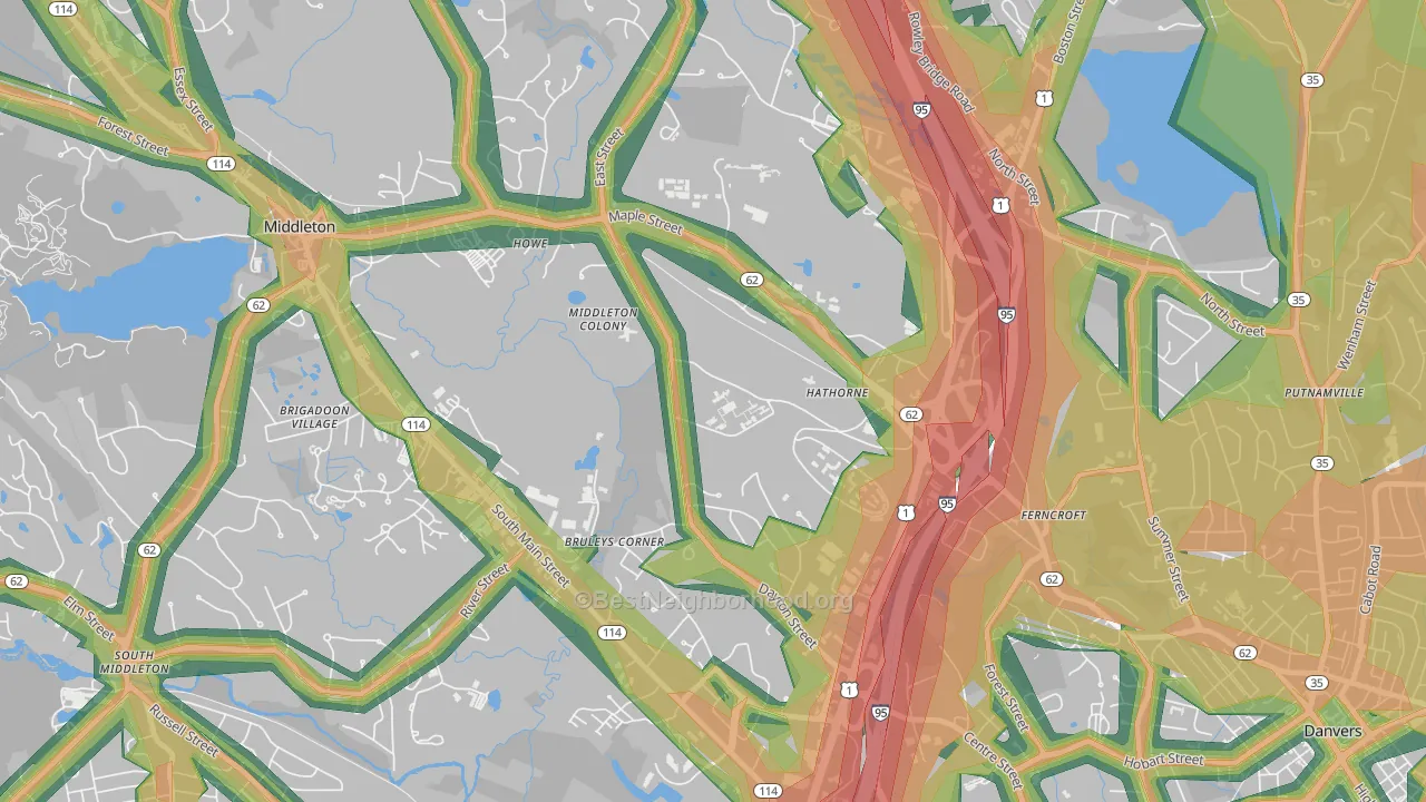 01937, MA Map of Noise Levels in 01937