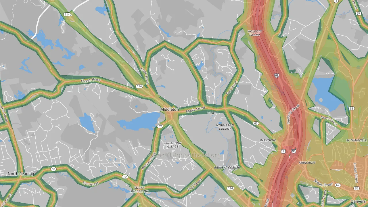 01949, MA Map of Noise Levels in 01949