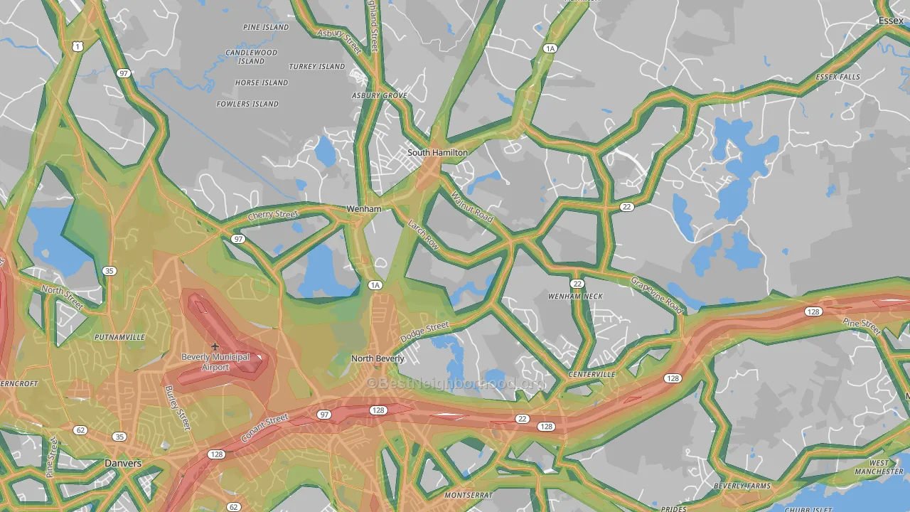 01984, MA Map of Noise Levels in 01984