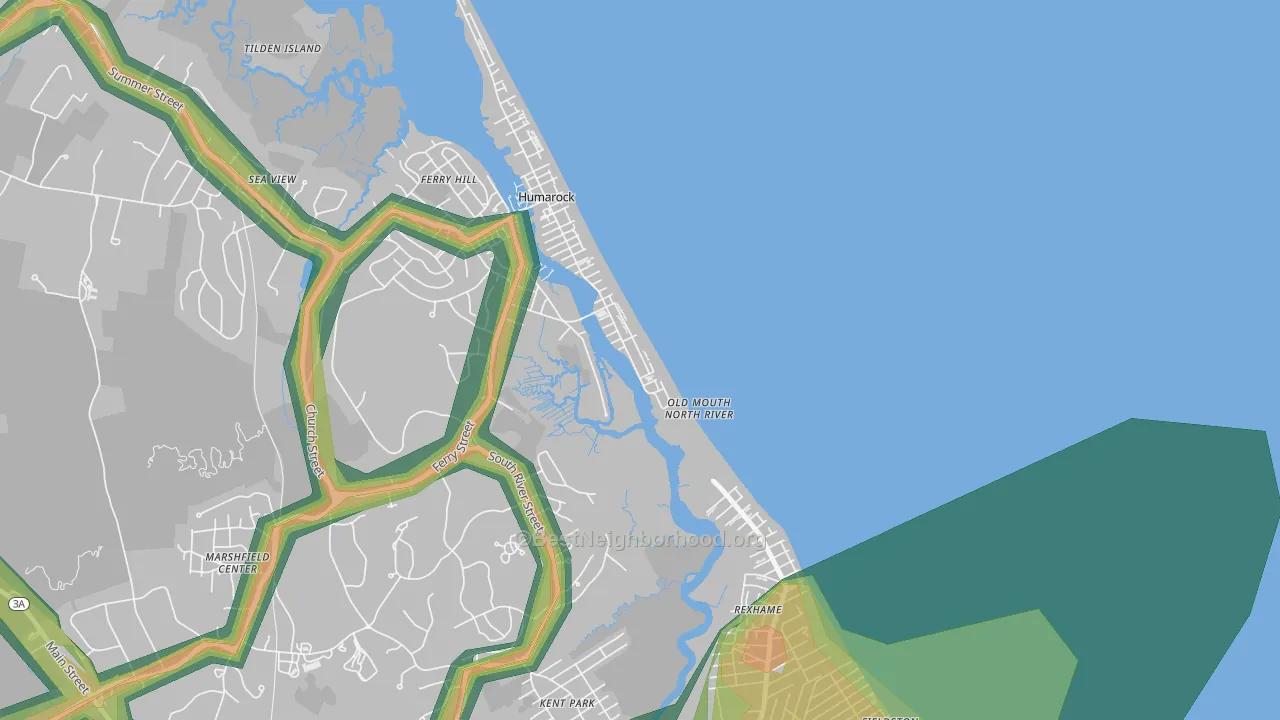 02047, MA Map of Noise Levels in 02047