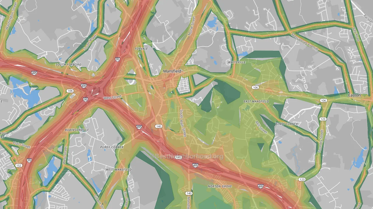 02048, MA Map of Noise Levels in 02048