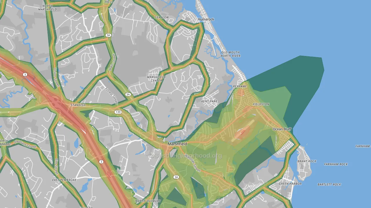 02050, MA Map of Noise Levels in 02050