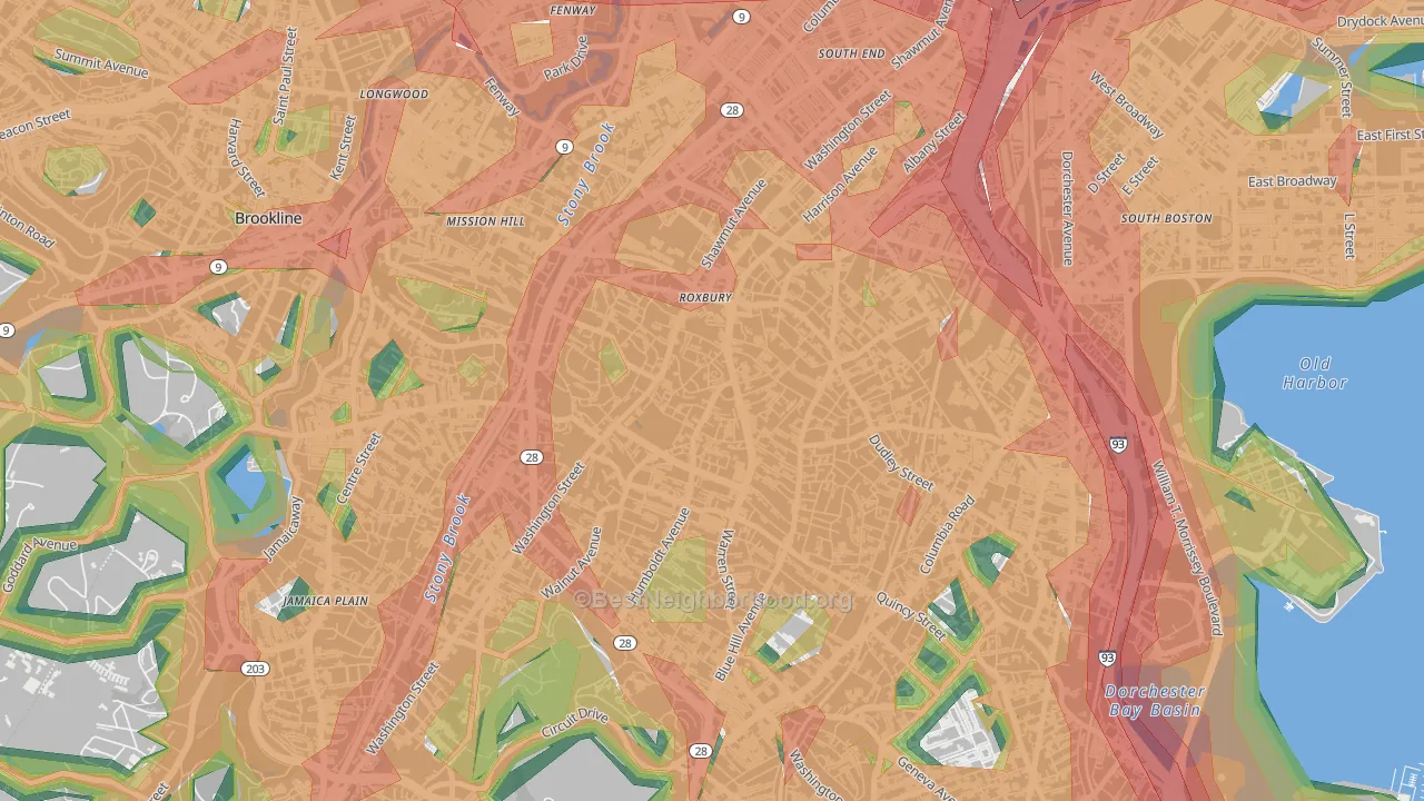 02119, MA Map of Noise Levels in 02119