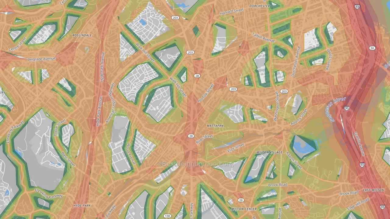 02126, MA Map of Noise Levels in 02126